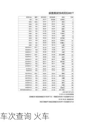车次查询 火车