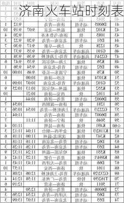 济南火车站时刻表