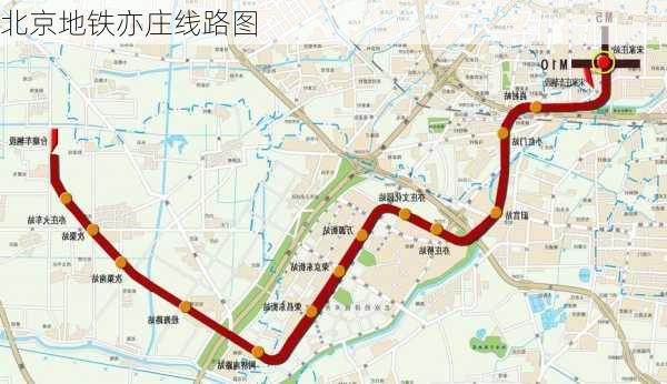 北京地铁亦庄线路图