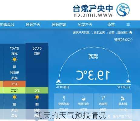 明天的天气预报情况