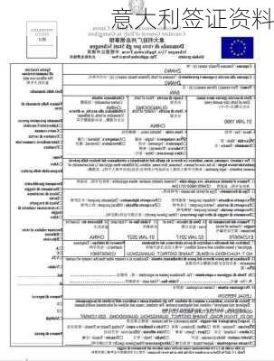 意大利签证资料