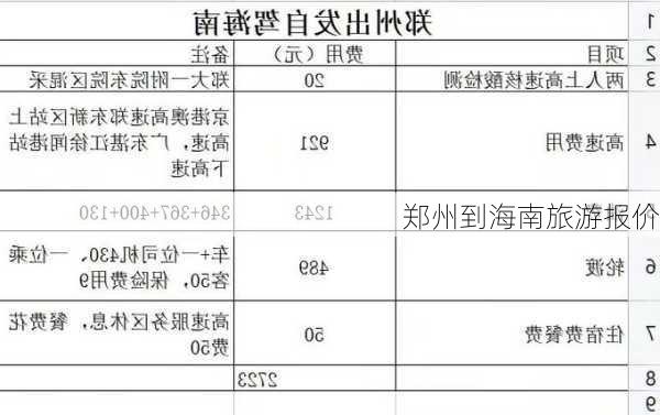 郑州到海南旅游报价